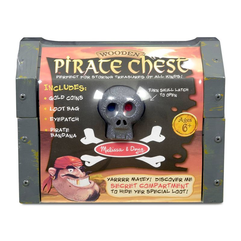 Melissa &#38; Doug Wooden Pirate Chest Pretend Play Set, 4 of 11