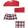 cheibear Christmas Elk Print Tops with Plaid Pants Xmas Sleepwear Family Pajama Set - 3 of 3