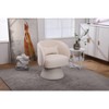 Swivel Accent Chair Armchair, Round Barrel Chair in Fabric for Living Room Bedroom - 3 of 4
