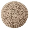 Round Pouf Foot Stool Ottoman by Sweet Home Collection - 3 of 4