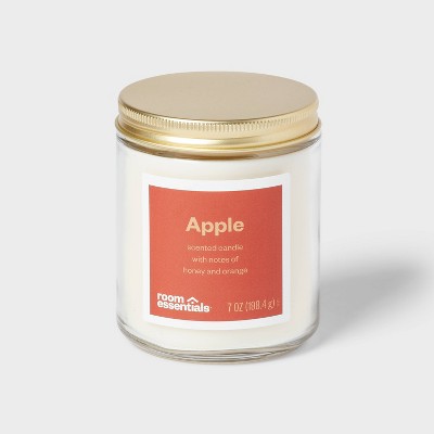 7oz Glass Jar Candle Apple with Lid - Room Essentials™