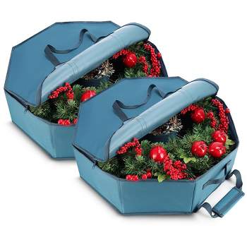 Hearth & Harbor Hard Shell Christmas Wreath Storage Bag
