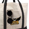 Kennesaw State University Primary Logo Canvas Tote Bag With External Pocket, Reusable Shoulder Bag for Shopping, School, Beach - 2 of 4