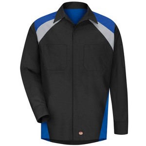 Red Kap Men's Long Sleeve Tri-Color Shop Shirt - 1 of 4
