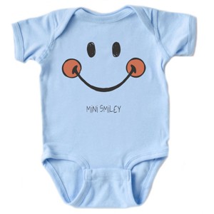 The Juniper Shop Mini Smiley Smile Outline Baby Short Sleeve Bodysuit - 1 of 4