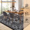 Modern Geometric Trellis Washable Area Rug - Non-Slip Low-Pile Indoor Carpet for Living Room, Bedroom, Dining Room & Office - 2 of 4