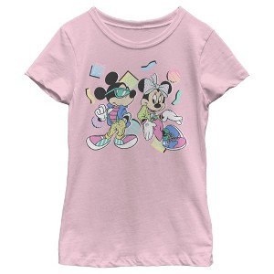 Girl's Disney '80s Mickey and Minnie T-Shirt - 1 of 4