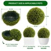 Jojoka 2PCS Artificial Topiary Balls with Chains, Faux Hanging Topiary Ball Plants for Indoor Outdoor Garden Wedding Decor - 2 of 4