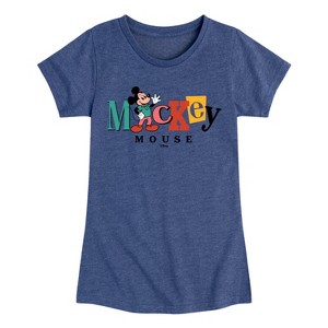 Girls' - Disney - Mickey Fitted Short Sleeve Graphic T-Shirt - 1 of 4