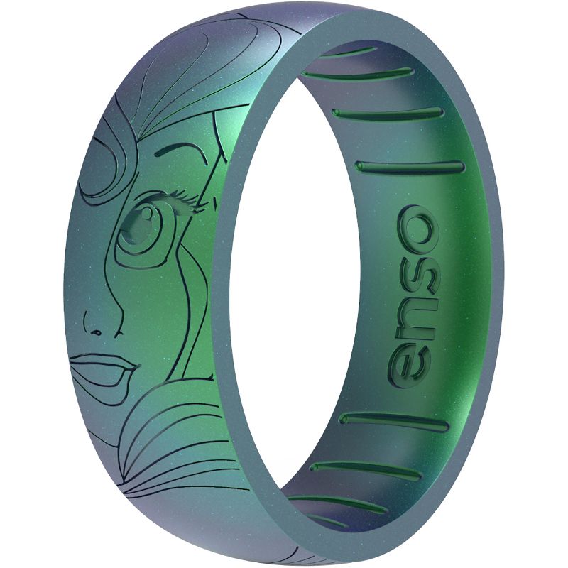 Enso Rings Disney Collection Ariel Classic Silicone Ring - Blue/Green/Purple, 1 of 3