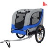 KWPZQEB Pet Trailer, Holds Pets Up to 66lb, Folding Frame, Rear Doggy Door, Leash, Washable Liner, Bug Screen, Bike Trailer for Pets - 2 of 4