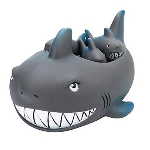 Playmaker Toys Rubber Shark Family Set of 4 Baby Bath Toys - 1 of 3