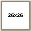 PosterPalooza | Square Slim Profile Gold Picture Frame - UV Acrylic, Foam Board Backing, Hanging Hardware - 2 of 4