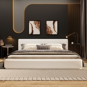 Okak Stylish Design Soft Fabric Bed Frame with Upholstered Headboard,Modern Minimalsit Master Bedroom Bed for You - 1 of 4