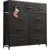 SKRAN Grid Cabinet Fabric Storage Tower with 9 Drawers For Bedroom,Tall Chest Organizer Unit With Fabric Bins, Steel Frame, Wood Top - 4 of 4