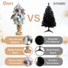 Tangkula 1.5' Mini Snow Flocked Xmas Tree Tabletop Artificial Christmas Tree w/ 59 Tips Burlap Cement Sand - 4 of 4