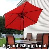 Sunnydaze Outdoor Aluminum Patio Table Umbrella with Polyester Canopy and Tilt and Crank Shade Control - 7.5' - 4 of 4