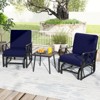 Tangkula Patio Glider Chair Single Outdoor Rocking Chair w/ Seat & Back Cushions - 3 of 4