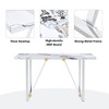 CAVINAS Dining Table Kitchen Table for 6 Rectangular Faux Marble Top and Metal Base Dining Table - 2 of 4