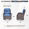 Gymojoy Outdoor Gliders Chairs Side Table with 5-Inch Thick Cushions - 2 of 4