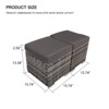 GlasFlength Ottomans and Benches, Set of 2 Patio PE Rattan Ottomans with Hidden Storage and Removable Cushion for Garden, Gray, 15.74"*15.75"*13.38" - 2 of 4