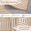 Modern Rainbow Striped Area Rug, Washable Stain-Resistant Non-Slip Throw Carpet for Living Room, Bedroom, Dining Room & Office - 2 of 4