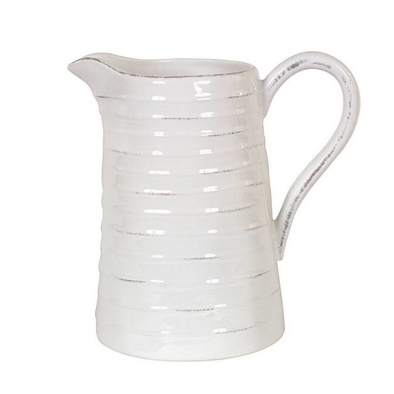 Ceramic Pitcher - White - Storied Home, 3 of 10