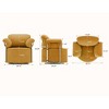360-Degree Barrel Swivel Accent Sofa Chair, Plush Fabric Lounge Chair with Gold Metal Legs, Comfortable Round Armchair for Living Room - 3 of 4