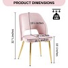 Modern Fabric Upholstered Dining Chairs Set of 4,Metal Leg Hollow Back Kitchen Dining Room Chair,Armless Padded Side Chair-Coolbibila - 4 of 4