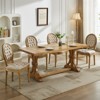 Set of 2 French Style Dining Chairs Upholstered Chairs Accent Chairs Armless Chairs with Nailhead Trim, Velvet/PU Leather-ModernLuxe - 3 of 4