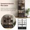 82.7" Tall Farmhouse Wine Cabinet With Glasses Holder, Floor Standing Large Kitchen Storage Rack For Coffee,Living Room Kitchen - 2 of 4