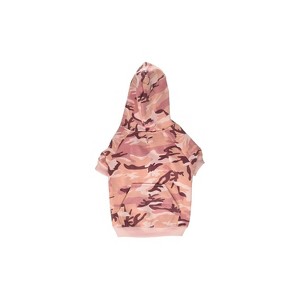 Casual Canine Camo Hoodie for Dogs, 13" Medium, Pink - 1 of 1