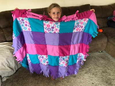 Melissa & Doug Created By Me! Flower Fleece Quilt No-sew Craft Kit : Target