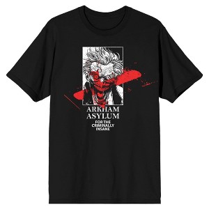 The Joker Arkham Asylum Red Men's Black Graphic Tee - 1 of 1