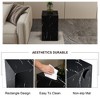 Maggift Patio End Tables, Texture Design Coffee Table for Living Room, Patio, Bedroom, Black, 11.8"*11.8"*19.6" - 2 of 4