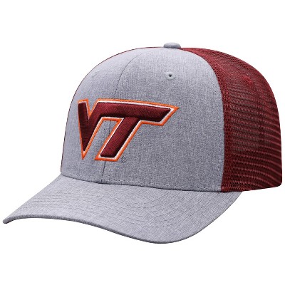 NCAA Virginia Tech Hokies Men's Gray Chambray with Hard Mesh Snapback Hat