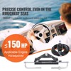 VEVOR Hydraulic Outboard Steering Kit, 150HP, Marine Boat Hydraulic Steering System, with Helm Pump Two-Way Lock Cylinder, Black - 3 of 4