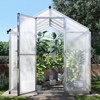 Garvee Greenhouse for Outdoors, Aluminum Alloy & Polycarbonate Green House with Windows Vent, for Patio, Backyard, Garden - 3 of 4