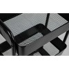 3 Tier Metal Utility Cart, Rich Black, Easy Rolling - 4 of 4