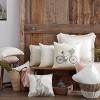 Laura Ashley 18"x18" Annabella Decorative Throw Pillow White: Cotton Fabric, Indoor Square Cushion, Removable Insert - 3 of 4