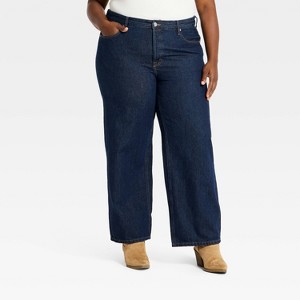 Women's Mid-Rise 90's Baggy Denim Jeans - Universal Thread™ - 1 of 3