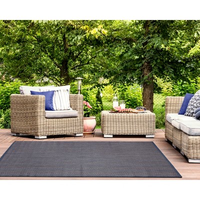 Denim Flat Woven Rectangular Indoor/Outdoor Rug 5' x 7'