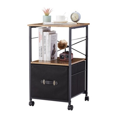 VECELO 1-Drawer Mobile File Cabinet, Rolling Vertical Printer Stand