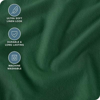 Twin/Twin XL Forest Green Organic Cotton Jersey Duvet Cover Set
