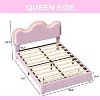 Princess Boucle Bed Frame with LED Lights, Storage Drawers & Adjustable Headboard, No Box Spring Needed - 2 of 4