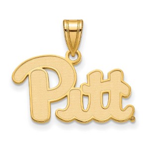Black Bow Jewelry 10k Yellow Gold Pittsburgh Panthers NCAA Medium Pendant - 1 of 3