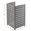 SEVOBAL Garden Fences and Gates 3 Panel Outdoor Air Conditioner Fence Screen, Outside Wood Privacy Fence, Backyard Garden Patio, Black, 32"*32"*38" - 3 of 4
