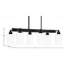 Toltec Lighting Edge 6 - Light Island Pendant Light in  Espresso with 4" White Muslin Shade - 2 of 4