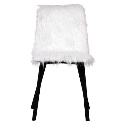 white fluffy chair target