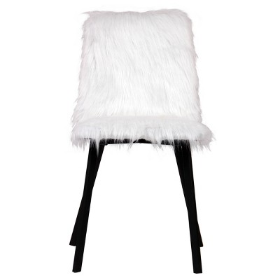 white fuzzy chair target